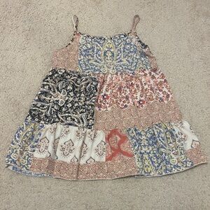 Colorful Patchwork Kids Casual Dress